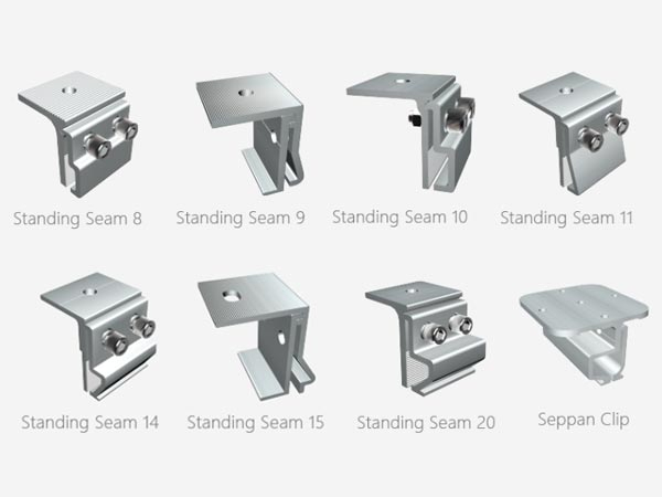 金屬瓦立縫太陽能夾具 (直立鎖邊)